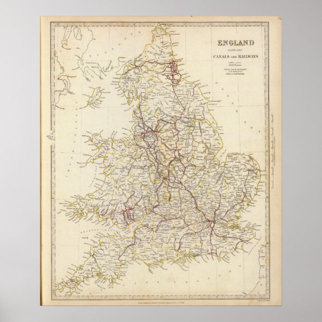 Englands kanaler, järnvägar poster (Framsidan)