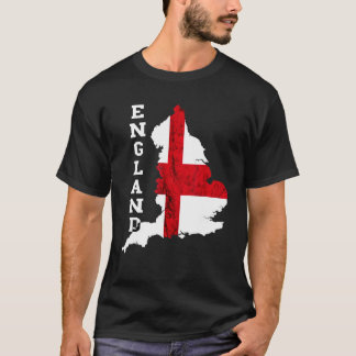 Englands Karta St George's Kor Engelska Flagga Eng T Shirt