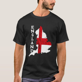 Englands Karta St George's Kor Engelska Flagga Eng T Shirt