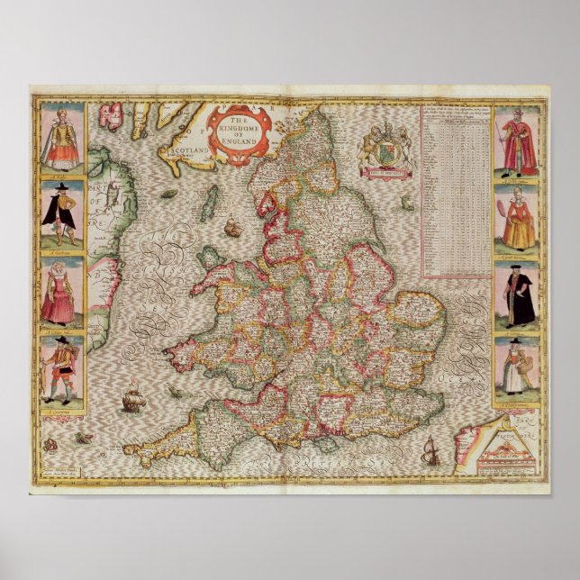 Englands Kingdome, graverat av Jodocus Poster (Framsidan)