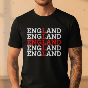 Englands landsflagga Namn Fotboll Soccer Fan T Shirt