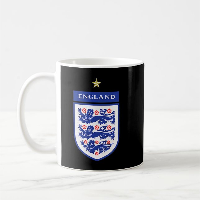 Englands leonesser fotboll 2022 Tre Heraldic Lio Kaffemugg (Vänster)