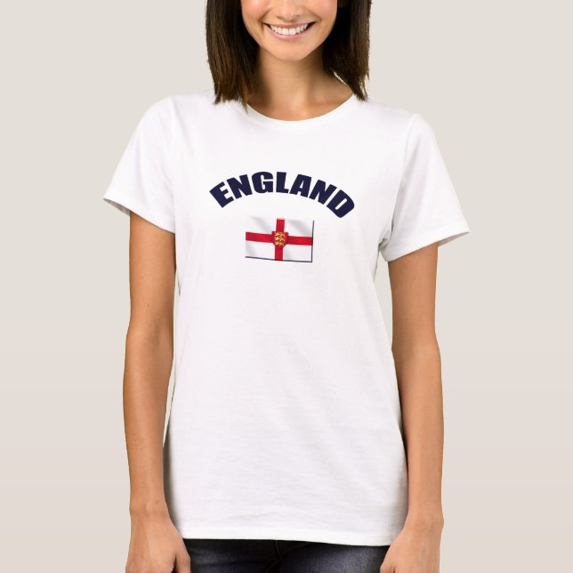Englands logotyp st Georges flagga istället Tee Shirt (Framsida)