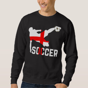 Englands National Soccer Englands Flagga Footb Lång Ärmad Tröja