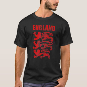 Englands Red Lejon Outfit Soccer PlayerJersey Trik T Shirt