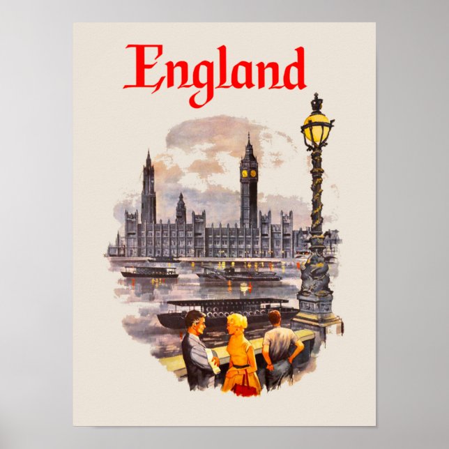 Englands reseaffisch poster (Framsidan)
