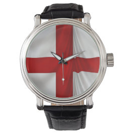 Englands St George Kor Patriotic Flagga Armbandsur