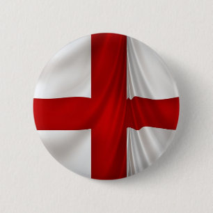 Englands St George Kor Patriotic Flagga Knapp