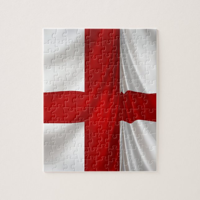 Englands St George Kor Patriotic Flagga Pussel (Vertikal)