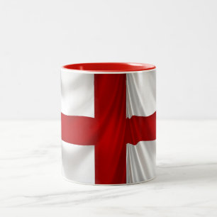 Englands St George Kor Patriotic Flagga Två-Tonad Mugg