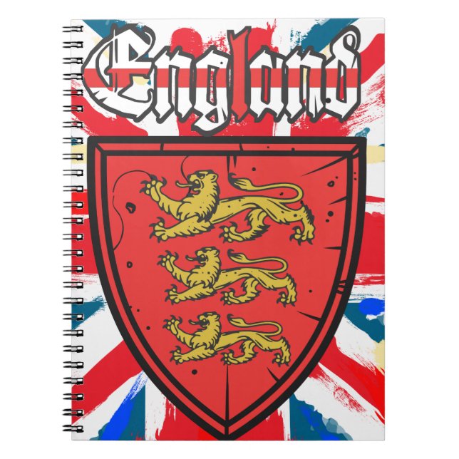 Englands statsvapen anteckningsbok (Framsidan)