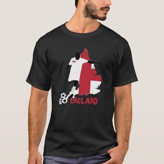 Englands svarta T-shirt. 01 T Shirt (Framsida)