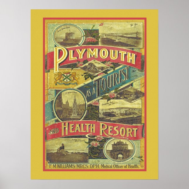 Englands vintage resor and Tourist Guide Poster (Framsidan)