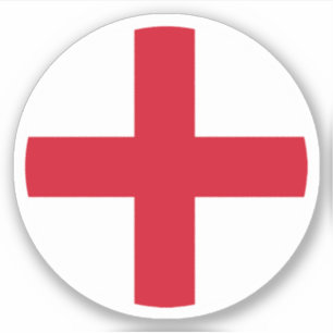 Englandsflaggans runda dekal