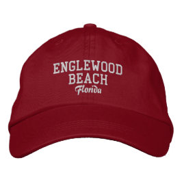 Englewood Beach Florida Embroized Baseball Hat Broderad Keps