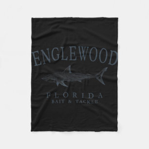 Englewood florida haj retro skiffer konst fiske fleecefilt