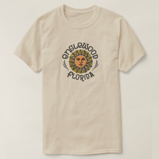 Englewood Florida med Retro Sol T Shirt (Design framsida)