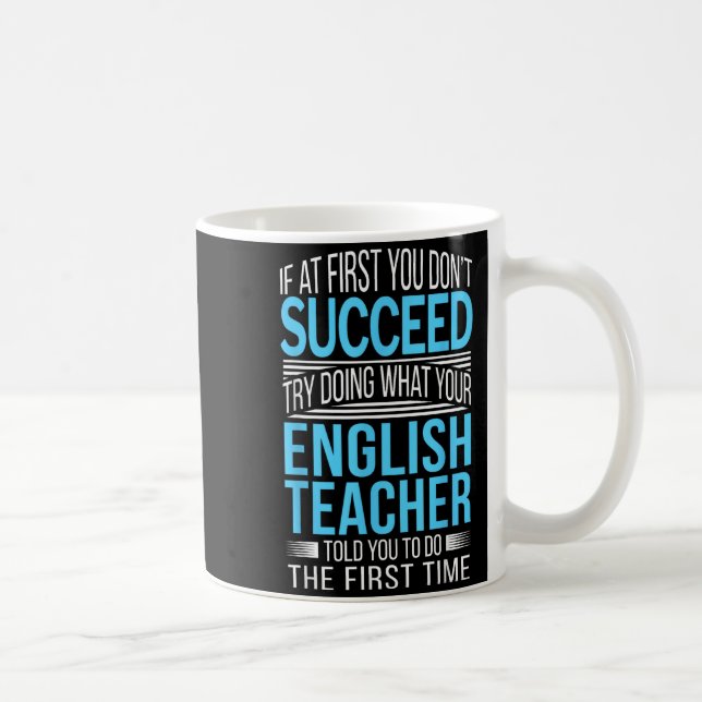 Englieacher If At First You Don't Succeed Funny Sm Kaffemugg (Höger)