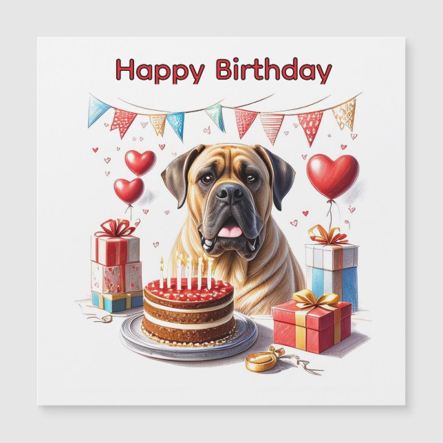 Englische Dogge Mastiff Birthday  (Framsida)