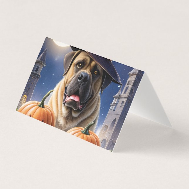 Englische Dogge Mastiff Halloween  Kort (Framsida)