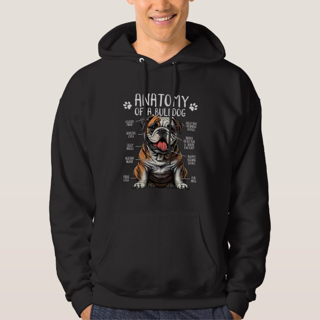 English Bulldog Anatomy Dog Bulldog  Owner Hoodie (Framsida)