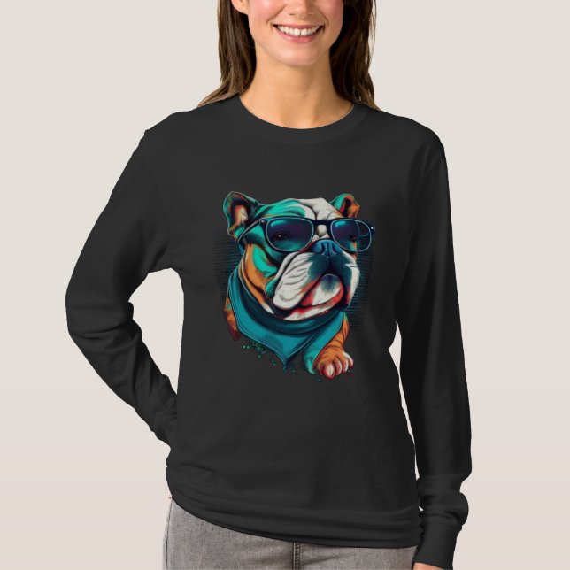 English Bulldog Face T Shirt (Framsida)