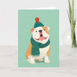 English Bulldog Holiday Greeting Kort