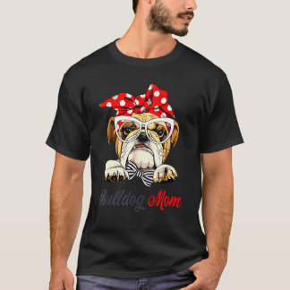English Bulldog Love Cute Bully Dog Mom  Womens T Shirt