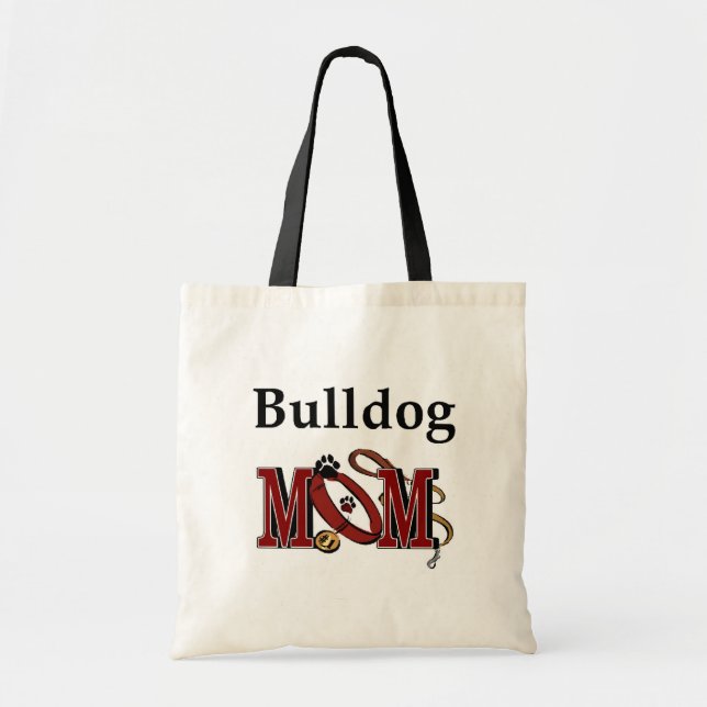 ENGLISH bulldog mamma Tote Bag Tygkasse (Framsidan)