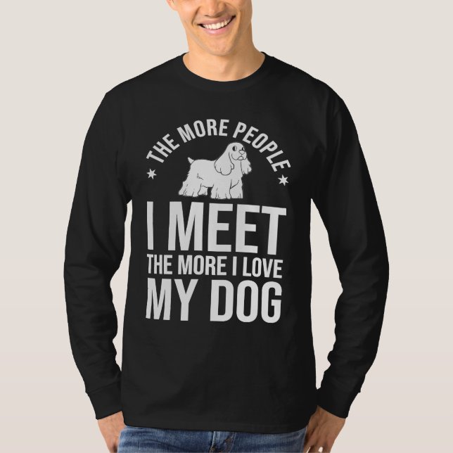 English Cocker Spaniel Dog  Puppies Owner Lover T Shirt (Framsida)