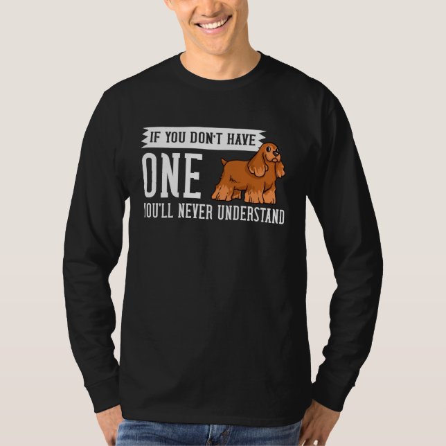English Cocker Spaniel Dog  Puppies Owner T Shirt (Framsida)