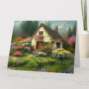 ENGLISH COTTAGE BLANK GREETING CARD TACK KORT