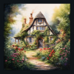 English Cottage Poster<br><div class="desc">A Watercolour English cottage with garden</div>