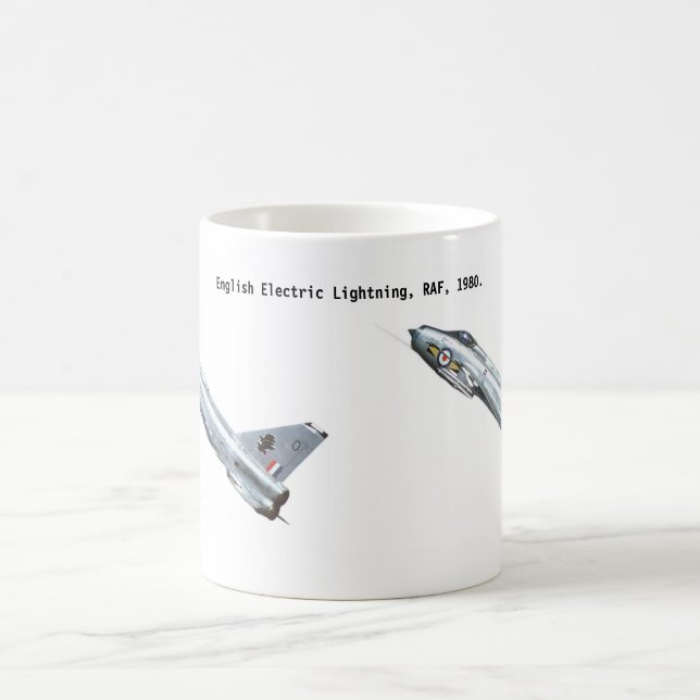 English Electric Lightning, RAF, 1980. Kaffemugg (Center)
