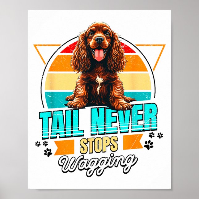 English Er Spaniel Lover Funny Er Spaniel Retro  Poster (Framsidan)