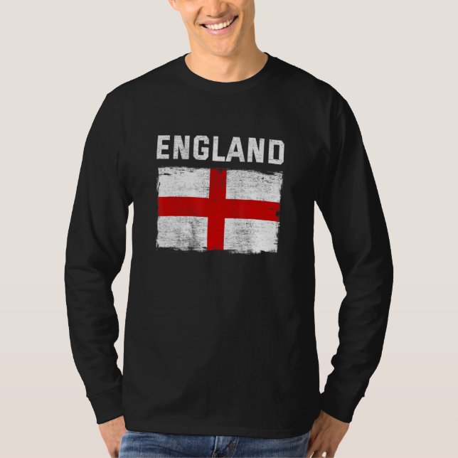 English Flag England St George Cross T Shirt (Framsida)
