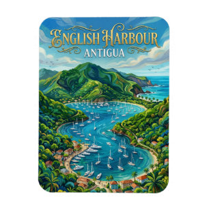 English Harbour Antigua och Barbuda Magnet