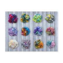 English Leicester Longwool Färgad Fiber Postkort