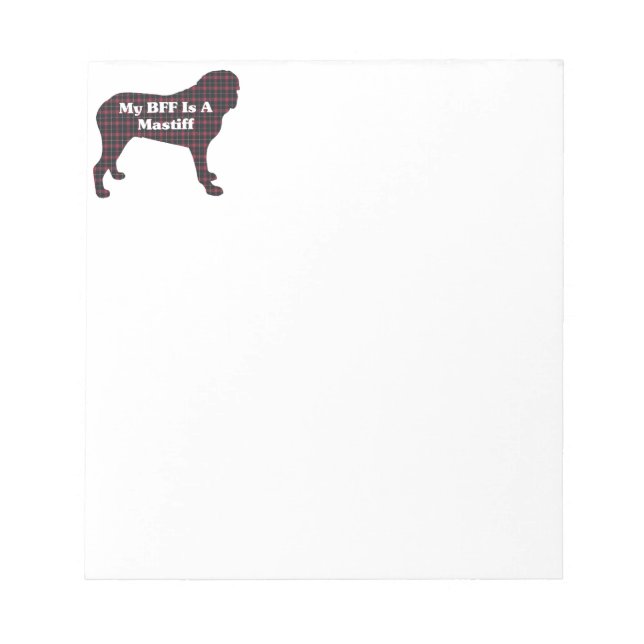 ENGLISH MASTIFF BFF ANTECKNINGSBLOCK (Framsida)