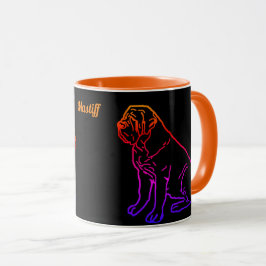 English Mastiff Neon englische Dogge Mugg