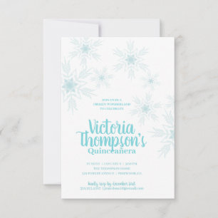 ENGLISH quinceañera WINTER WONDERLAND Inbjudningar
