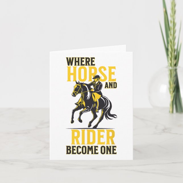 English Riding Equestrian Funny Saying Horse Sport Kort (Framsida)