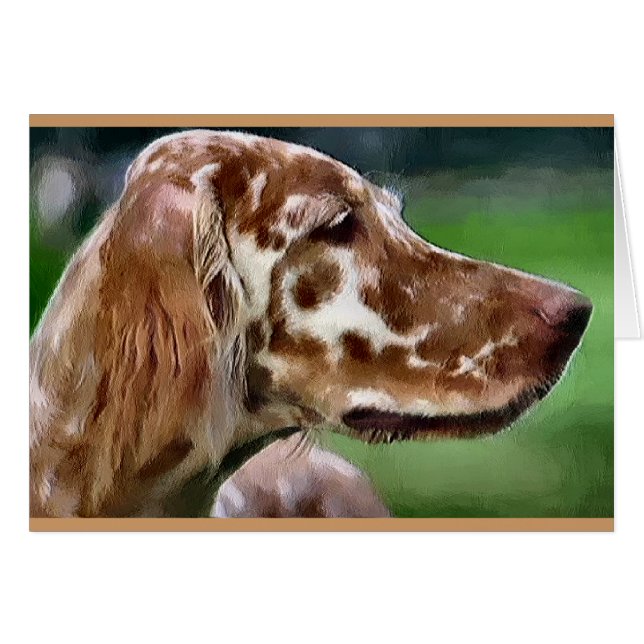 English Setter Art Gifts Hälsningskort (Framsidan Horizontal)