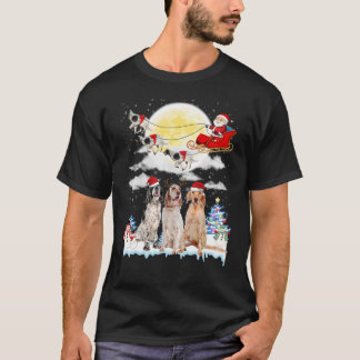 English Setter Dog Santa Sleigh Christmas Lover Lo T Shirt