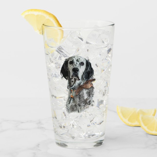 English Setter  Glaskopp (Framsida Ice)