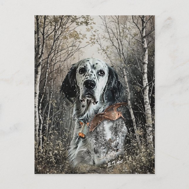 English Setter  Helg Vykort (Framsida)