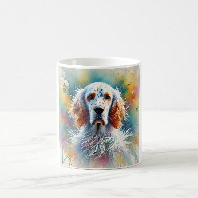 English Setter in Nature 060924AREF147 - Watercolo Kaffemugg (Center)