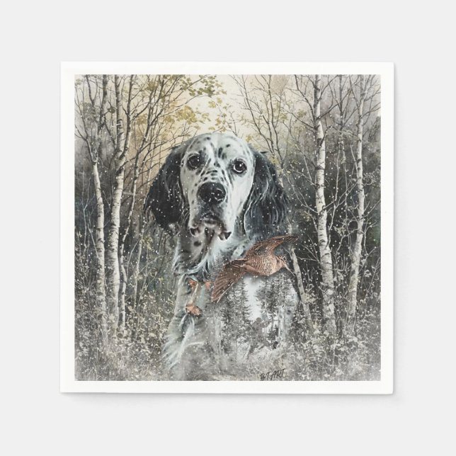 English Setter  Pappersservett (Framsidan)