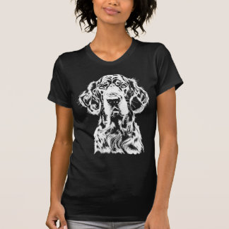 English Setter Porträtt Minimalistisk Klänning T Shirt