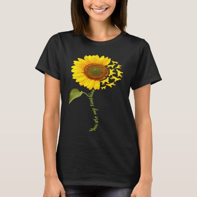 English Setter Sunflower T Shirt (Framsida)